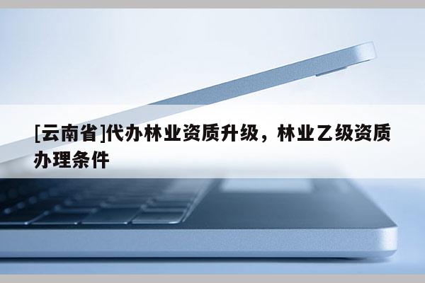 [云南省]代辦林業(yè)資質(zhì)升級，林業(yè)乙級資質(zhì)辦理條件