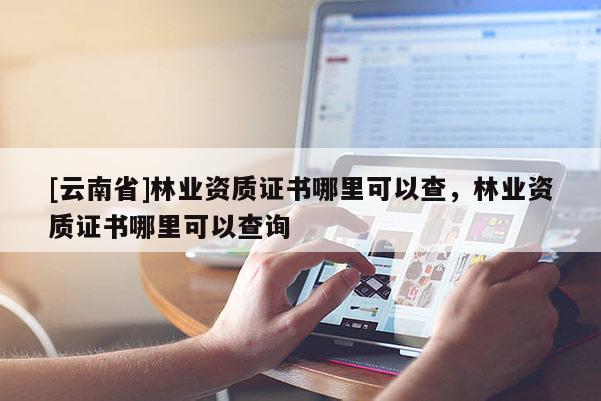 [云南省]林業(yè)資質(zhì)證書哪里可以查，林業(yè)資質(zhì)證書哪里可以查詢