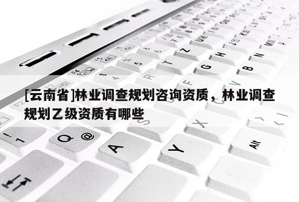 [云南省]林業(yè)調(diào)查規(guī)劃咨詢資質(zhì)，林業(yè)調(diào)查規(guī)劃乙級資質(zhì)有哪些