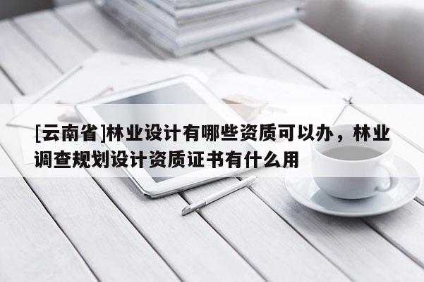 [云南省]林業(yè)設(shè)計(jì)有哪些資質(zhì)可以辦，林業(yè)調(diào)查規(guī)劃設(shè)計(jì)資質(zhì)證書有什么用
